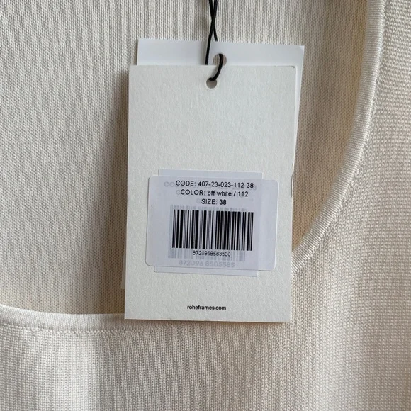 ROHE Ivory Women's Tank Top (NWT) - Picture 2 of 2